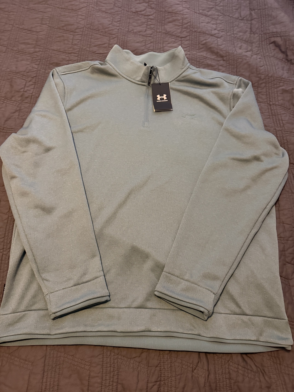 Under Armour Men's Light Sage Quarter-Zip Pullover